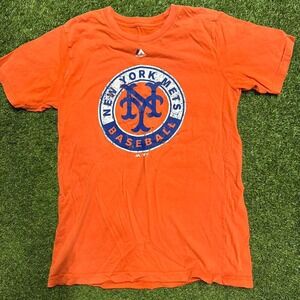 Genuine MLB New York Mets Blue Logo Tee (S)‎
